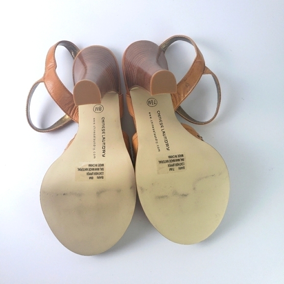 New Chinese Laundry Leather Heeled Sandals Size 8 - Picture 7 of 9
